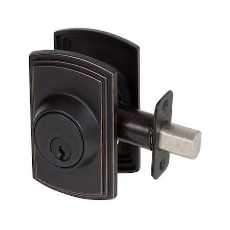 Delaney Hardware Italian Collection Single Cylinder Edged Bronze Deadbolt 372007